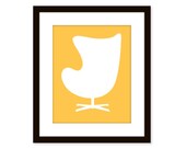 Mid century modern art print-Egg chair-8x10 poster