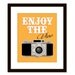 Retro art-vintage camera art-typographic art poster 8x10 - Funny quote art -enjoy the view