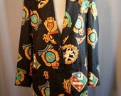 Vintage Silk Anne Klein Blazer // Oversized // 1980s