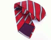 Etro silk regimental tie red