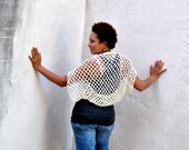 Kimono Style Shrug in Ivory - Cream