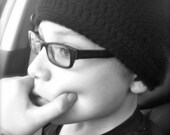 Black Skull Cap Beanie Crochet Hat