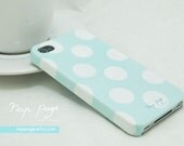 Apple iphone case for iphone iphone 3Gs iphone 4 iphone 4s iPhone 5 : soft blue abstract dots