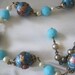 Wedding Cake Venetian Glass Pearl Necklace Vintage
