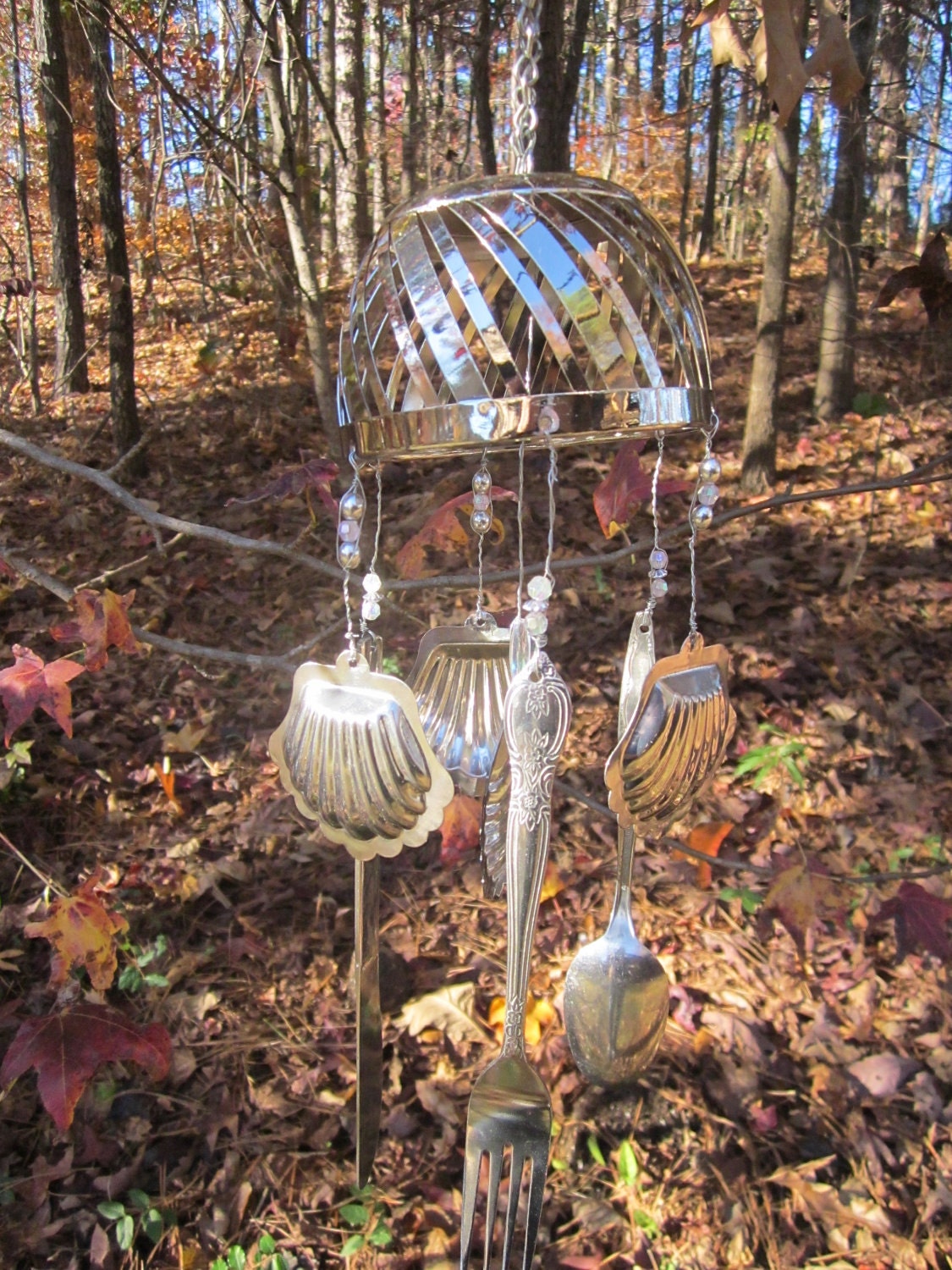 Flatware Seashell Wind Chime Free Shipping