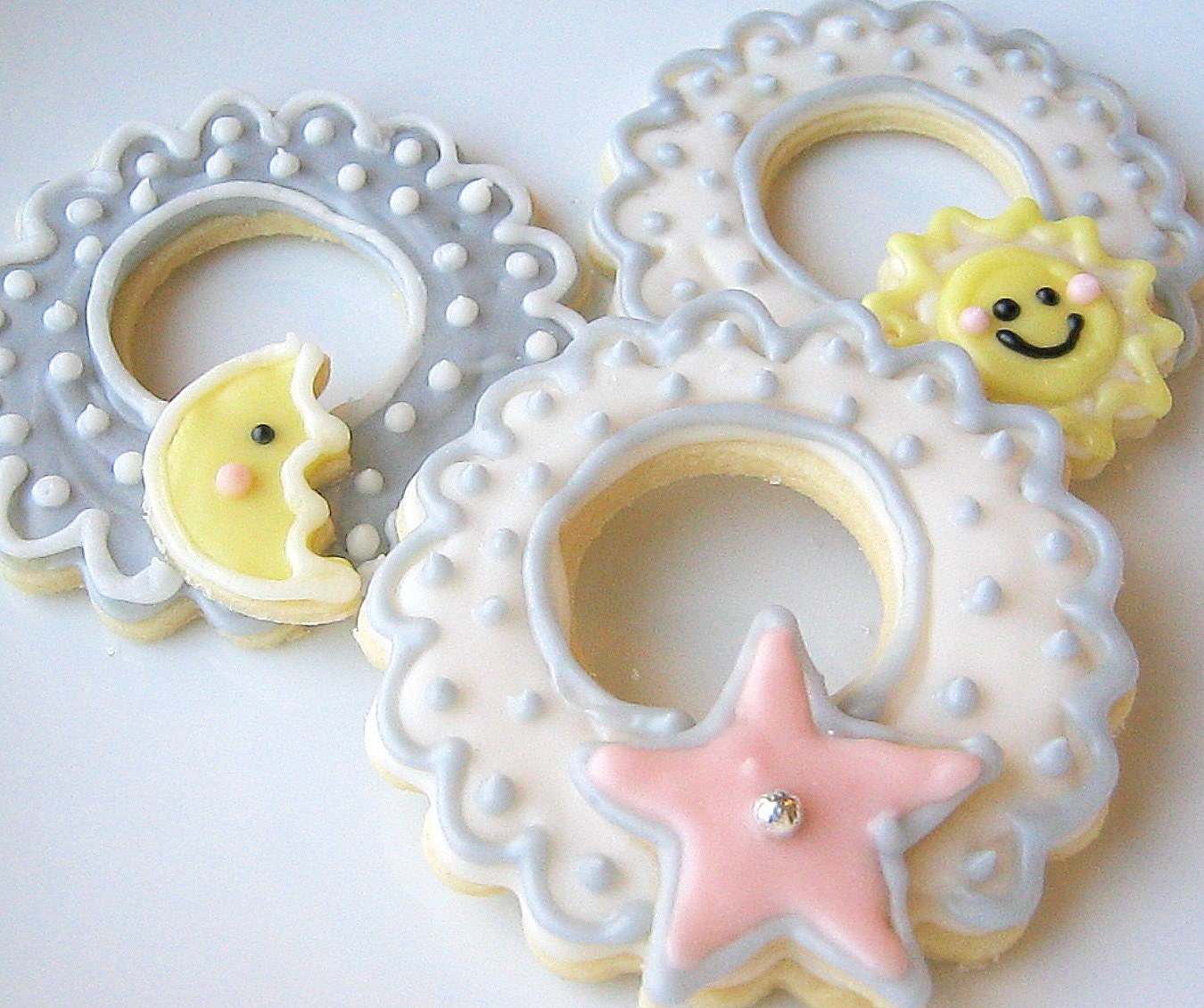 Sugar Cookies Baby Shower Sun Moon Star Cookie Wreaths