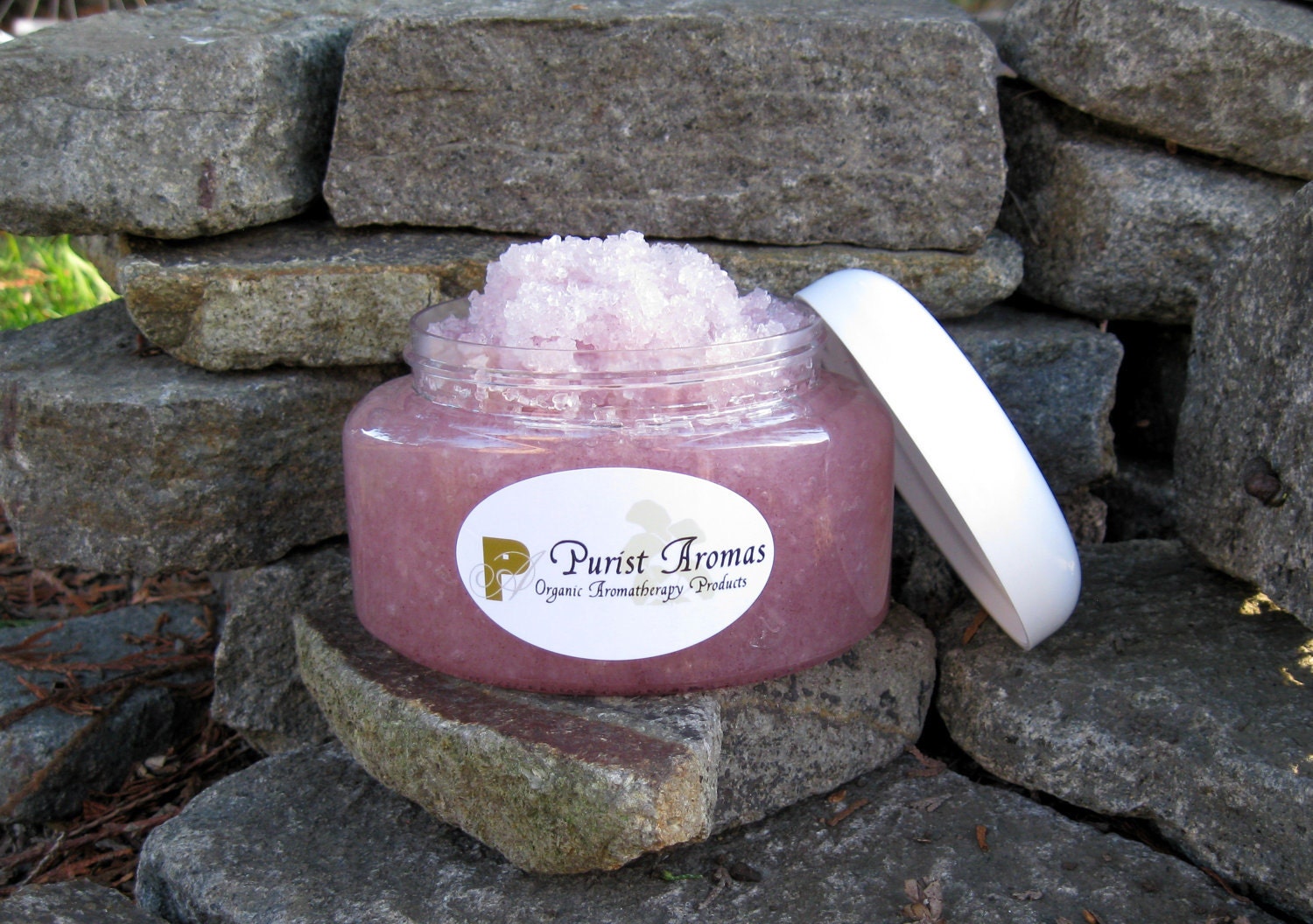 Aromatherapy Salt Scrub, 100% Organic and All Natural, Scents Relax, Green Tea, Purify, and Calm, 16oz container