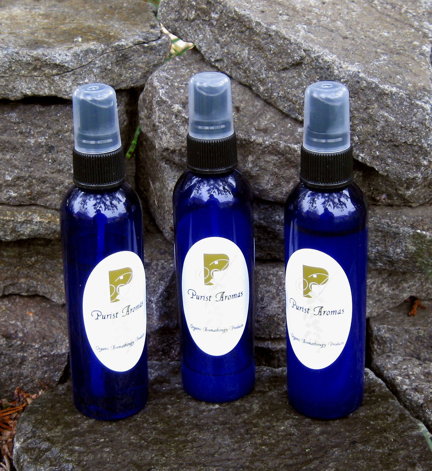 Aromatherapy Body Mist Sampler Pack: Lavender, Chamomile, Mint, Green Tea. 100% Organic and All Natural, Three 4oz bottles