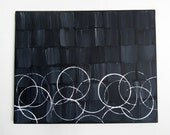 No. 34 - Modern Abstract 16" x 20" on regular 3/4" depth canvas- (Black and white)