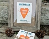 Wedding Save the Date: Rustic Heart
