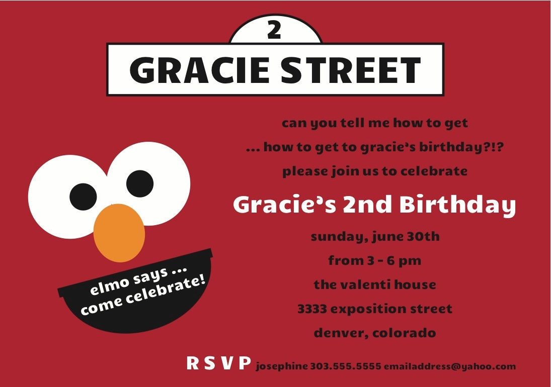 Elmo Invite