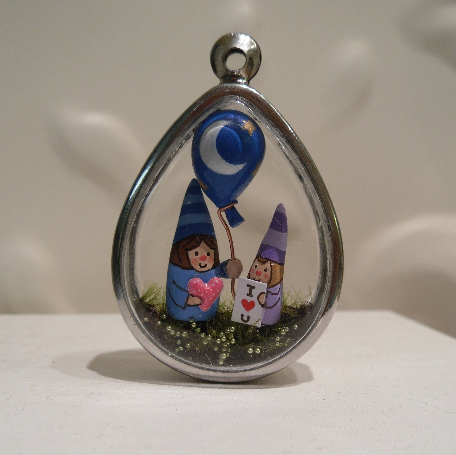 Gnome Terrarium Pendant  - Non Refundable Deposit - Custom - Made to Order - terrarium necklace