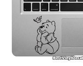 Winnie the Pooh frontal vinyl decal (for macbook or ipad)
