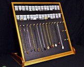 Freestanding Cedar Wooden Necklace, Bracelet, and Earring Jewelry Display Fixture