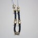 Blue, White and Flower Beaded Necklace