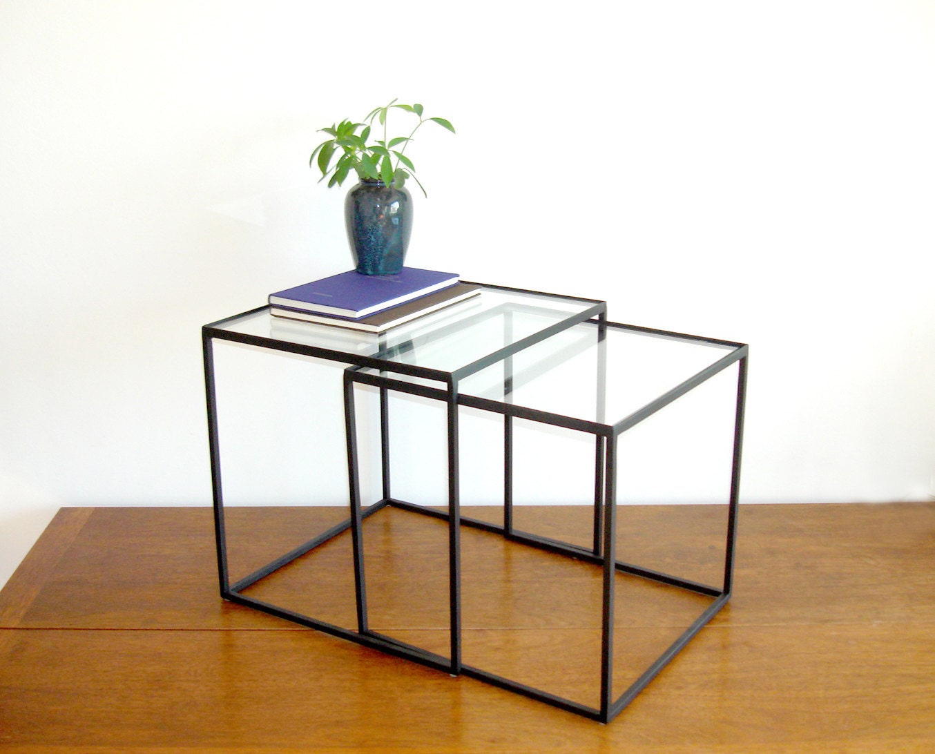 Nesting Tables - Steel and Glass