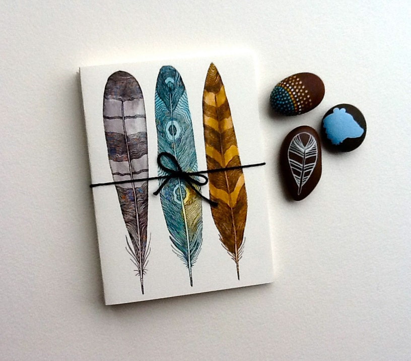 Driftwood Feather Cards - Blank Notecards - Art Cards