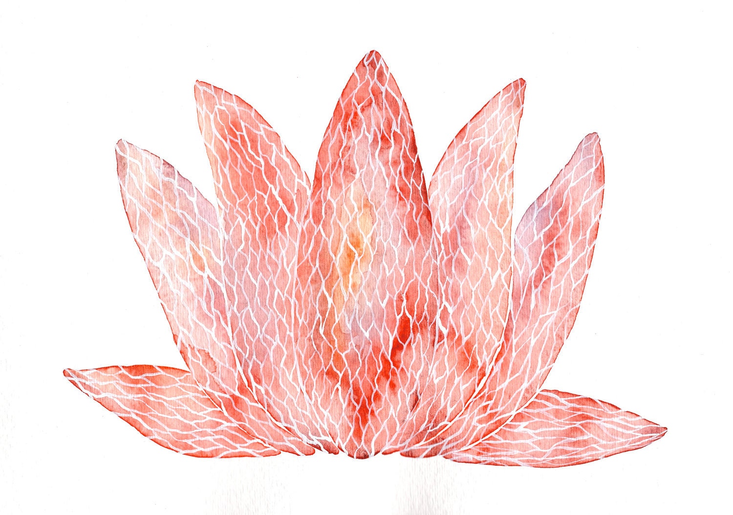 Lotus Flower - Archival Print Watercolor Painting Art
