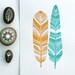 Feather Painting - Watercolor Large Archival Print - Black Friday Cyber Monday Etsy - 11x14 Sky Feathers