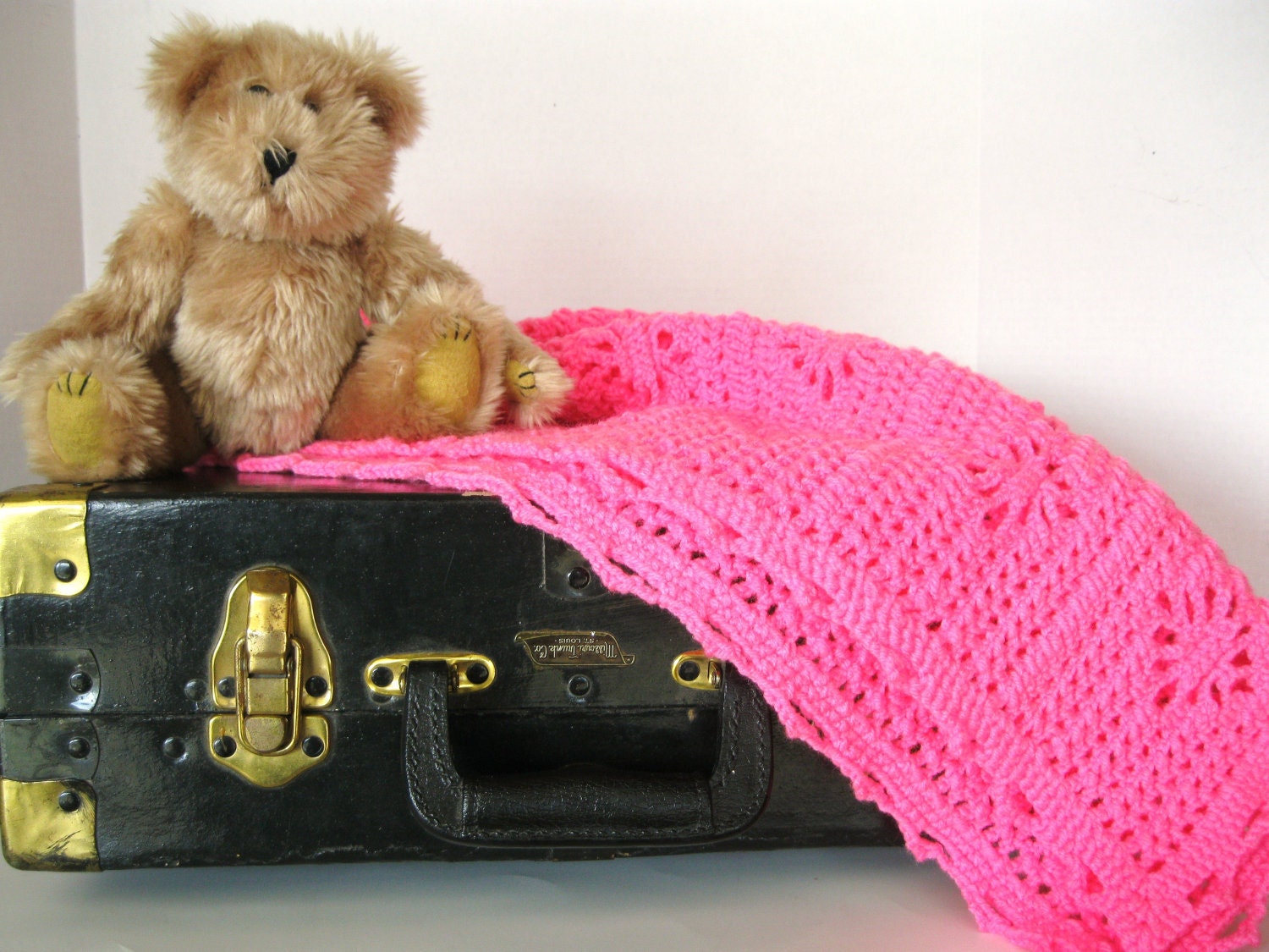 Pink baby blanket