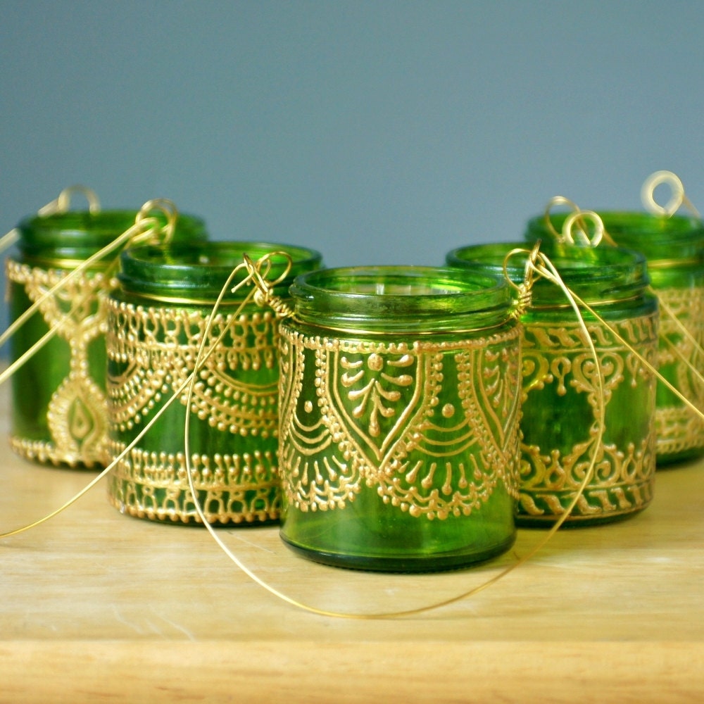 18 Hanging Candle Lanterns Inspired by Moroccan Decor, Your Choice of Colors