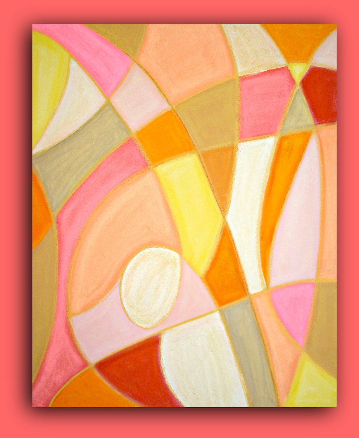 Abstract Acrylic Painting on Gallery Canvas Fine Art Titled: SALT WATER TAFFY 24x30x1.5" by Ora Birenbaum - orabirenbaum