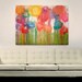 RESERVED. FLOWER GARDEN. 30x40x1.5" Original Ora Birenbaum Acrylic Abstract Painting.