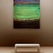 Abstract Acrylic Art Painting on Canvas Modern Contemporary Fine Art Title:JADE. 24X30X1.5" Ora Birenbaum Original Abstract Painting.