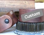 Hand Stamped Leather Cuff / Bracelet, CUSTOM IMPRINT