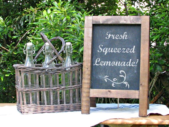 Vintage MINI Tabletop French Cafe Sidewalk Chalkboard, French Cafe Sign