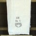 Vintage Flour Sack Tea Towel, European Artwork/Monogram, Cotton Tea Towel