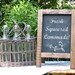 Vintage MINI Tabletop French Cafe Sidewalk Chalkboard, French Cafe Sign