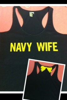Navy Wife Racer Back Tank Top