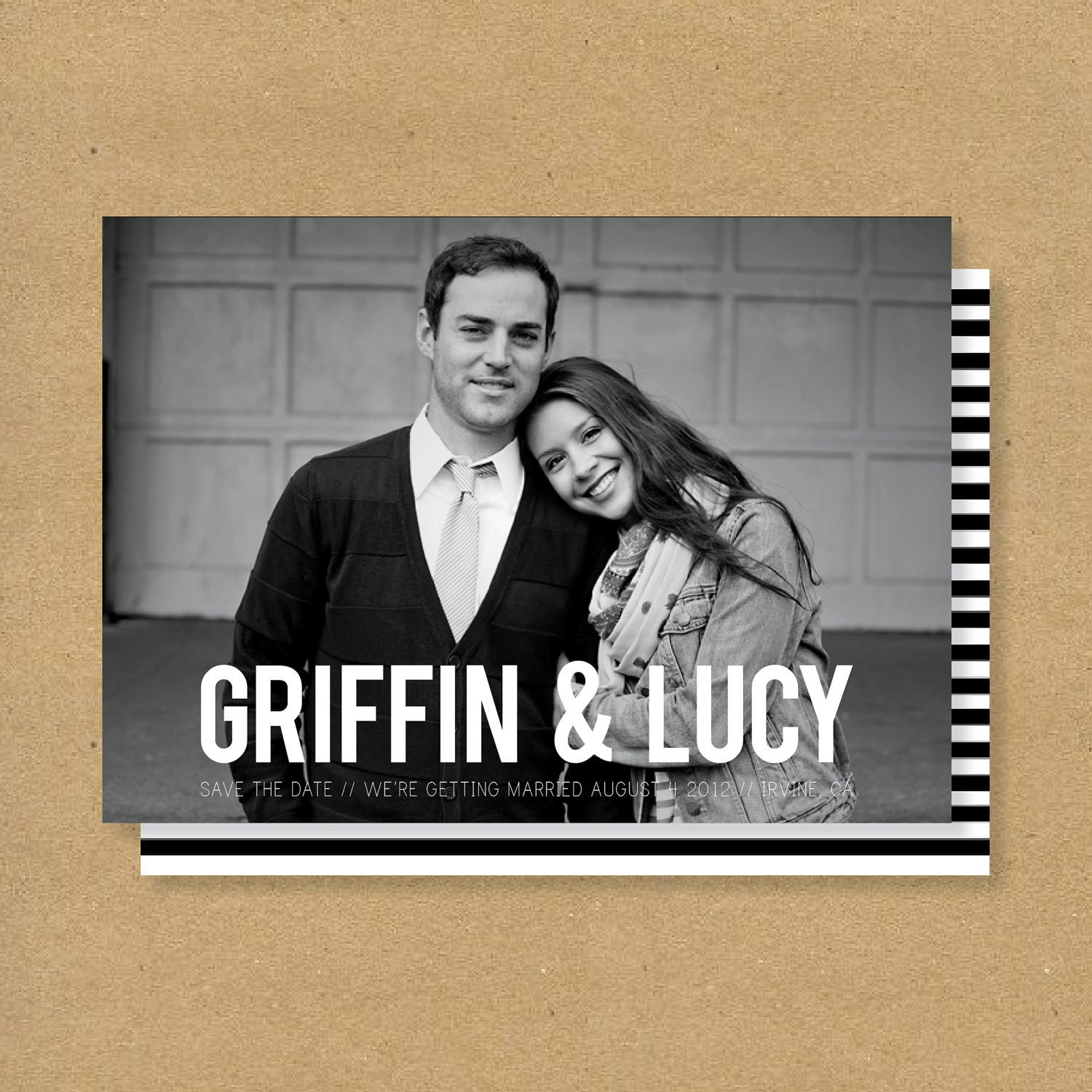 Classic Save the Date Cards -- Printable -- Double Sided or Postcard