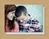 Simple Crisp Save the Date Cards -- Printable -- Double Sided or Postcard