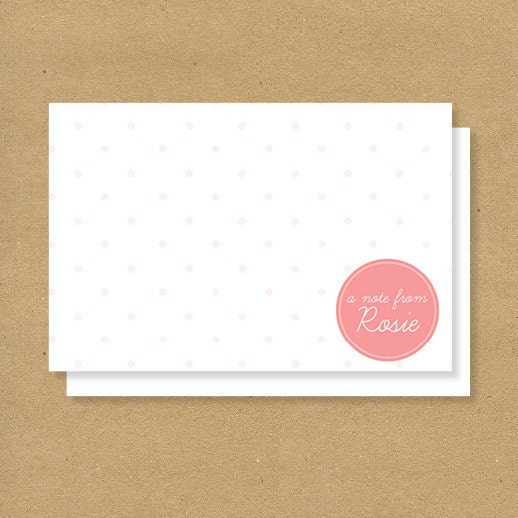 PERSONALIZED NOTECARDS - Polkas