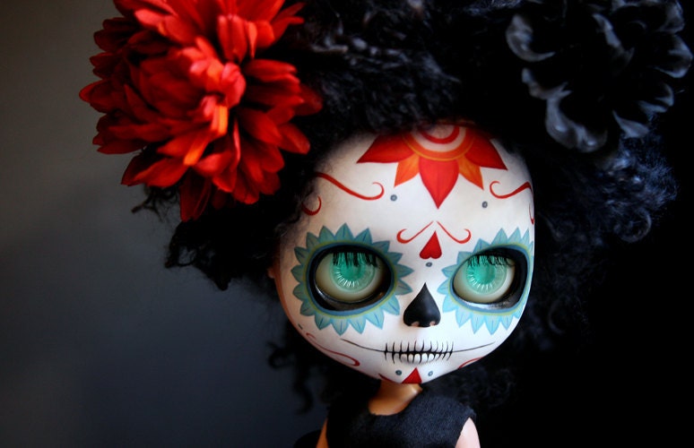Dia de los Muertos Calavera Blythe postcard No. 2