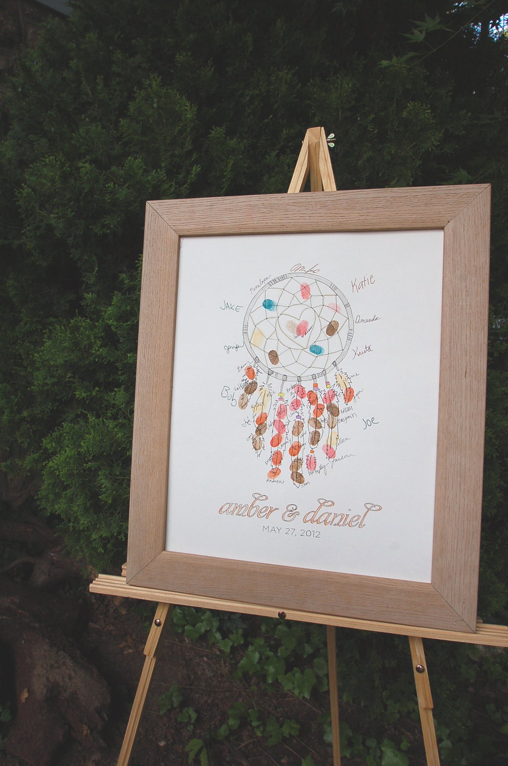 Fingerprint Guestbook Dreamcatcher - LARGE
