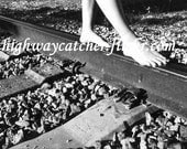 Feet on Tracks Photograph Digital Print