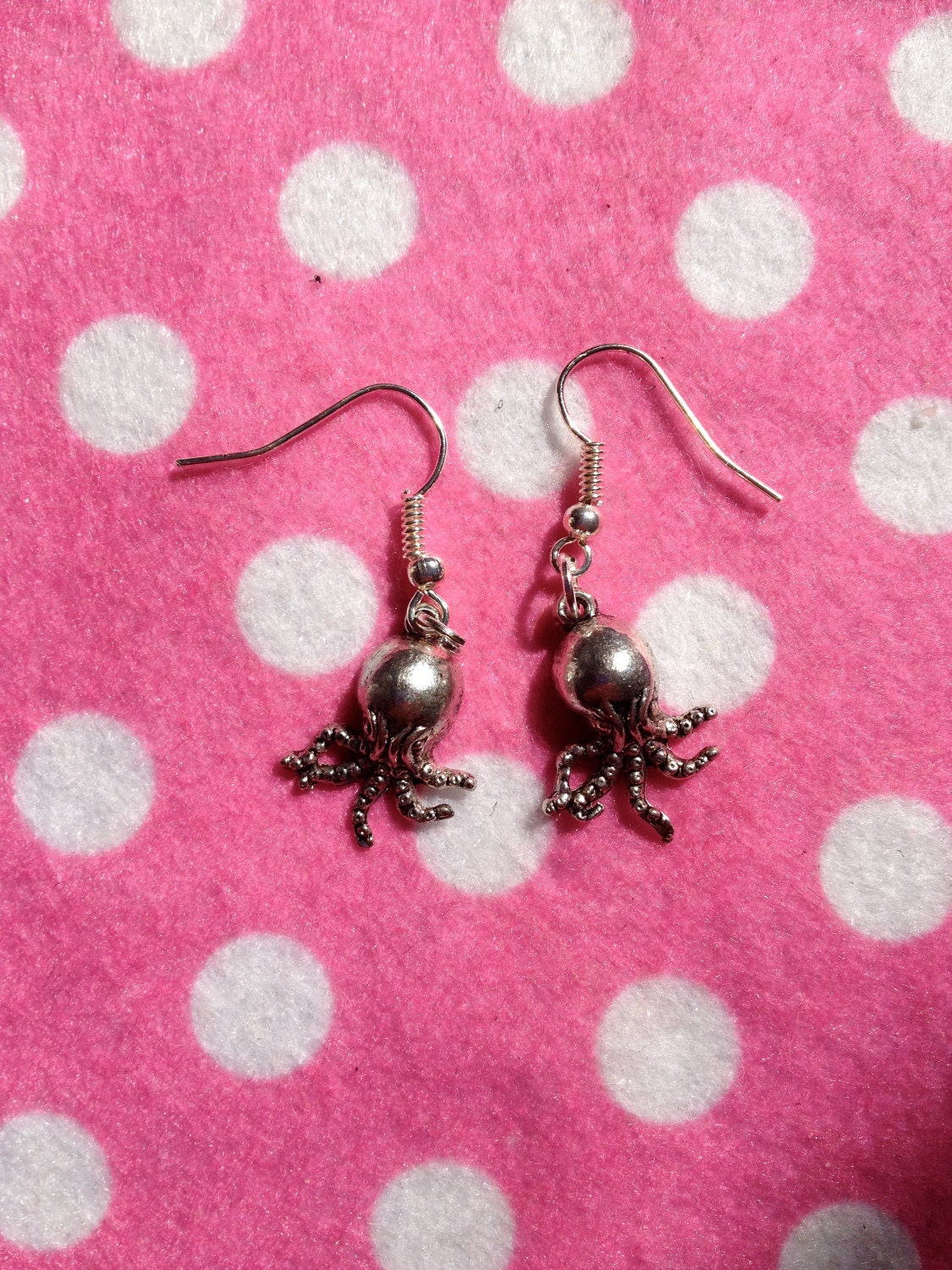 Silver Plated Monster Cthulhu Earrings