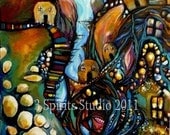 Giclee Print of Original Abstract Painting - "It Lives and Dies In Cerrillos"