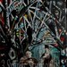 Giclee Print of Original Abstract Mixed Media Painting - "Trees stitch Memories by the Light of Street Lamps"
