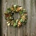 Natural Wreath - Orange Blossom - with Osage Orange, Oats, Vine Maple, Millet, Rose Campion, Pom Pon, Lemon leaf, and Laurel