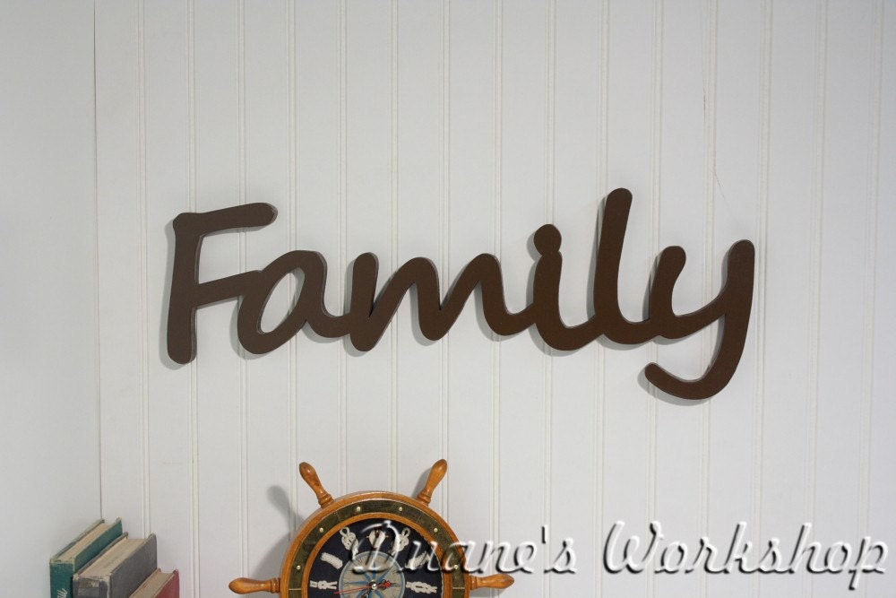 8" Family Sign,Wall hanging, Wooden Family sign, wooden letters,wooden sign, home decor, wood sign, Housewares, Wall Decor