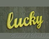 lucky Sign, DIY wedding decoration, Wall hanging, cottage, wooden letters, wooden sign, home decor, Housewares, Wall Decor