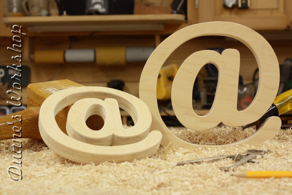 6" at symbol, Ampersat Photography prop, Wooden Alphabet Letters, DIY, Wedding Decor, Photography Props, Wedding
