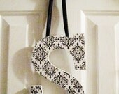 Custom Hanging Wooden Initial (MADE TO ORDER)-Letter-Name-Wreath-Personalize-Zebra-Damask-Nursery-Children-Home-Decor-Affordable