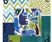 Premium Crib Sheet Set--2 Fitted Crib Sheets (2d zoo combo)