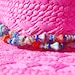 Hot Pink Cowgirl Hat with Colorful Beaded Accents