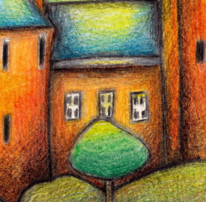 Welsh' Fairytale' castle print Castle Coch, Cardiff Wales from Original Drawing